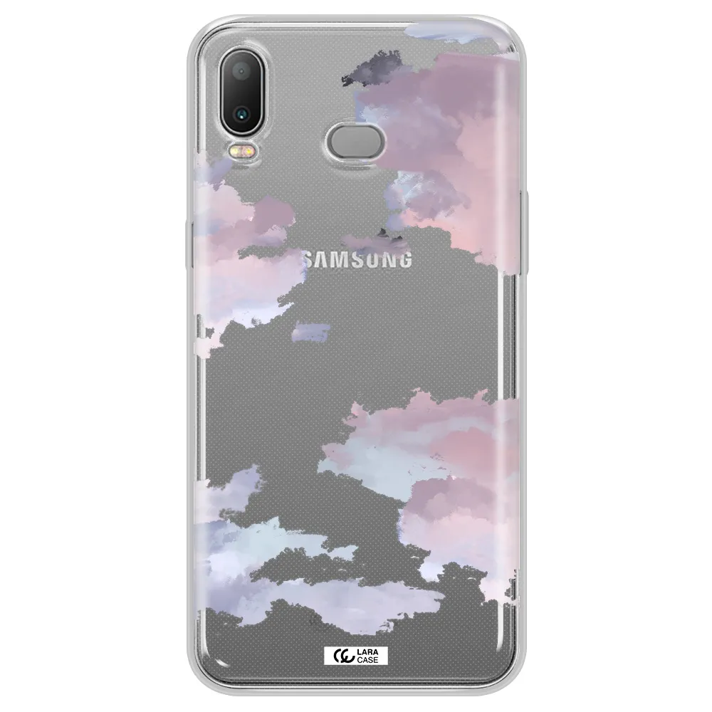 A Close-Up Of A Cloud Samsung A6S Clear Tpu Case