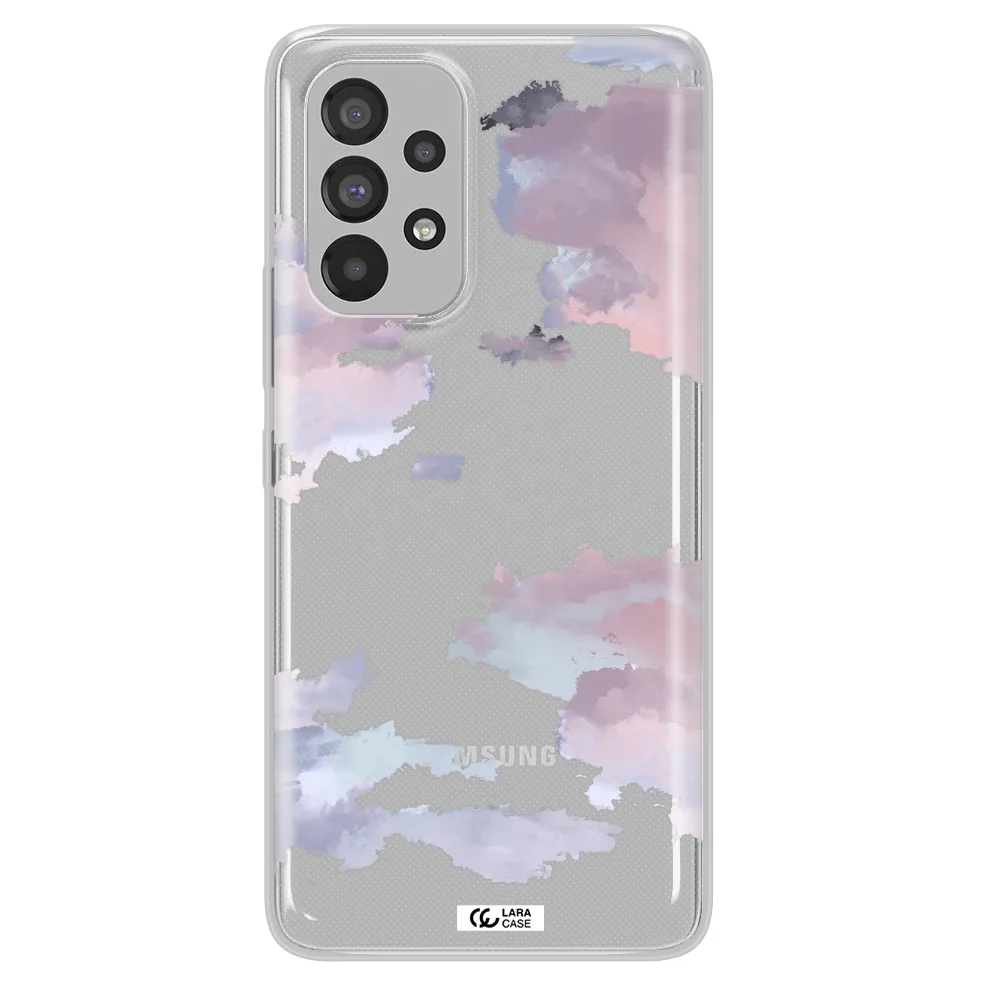 A Close-Up Of A Cloud Samsung A73 Clear Tpu Case