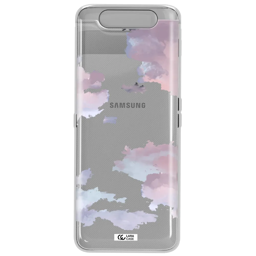 A Close-Up Of A Cloud Samsung A80 Clear Tpu Case