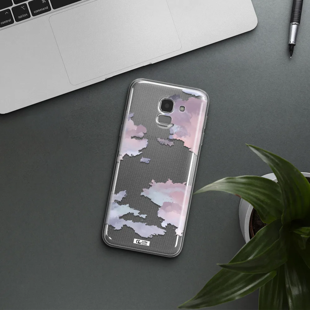 A Close-Up Of A Cloud Samsung J6 Clear Tpu Case