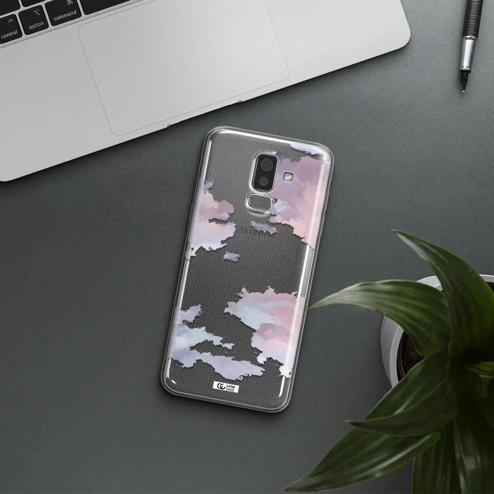 A Close-Up Of A Cloud Samsung J8 Clear Tpu Case