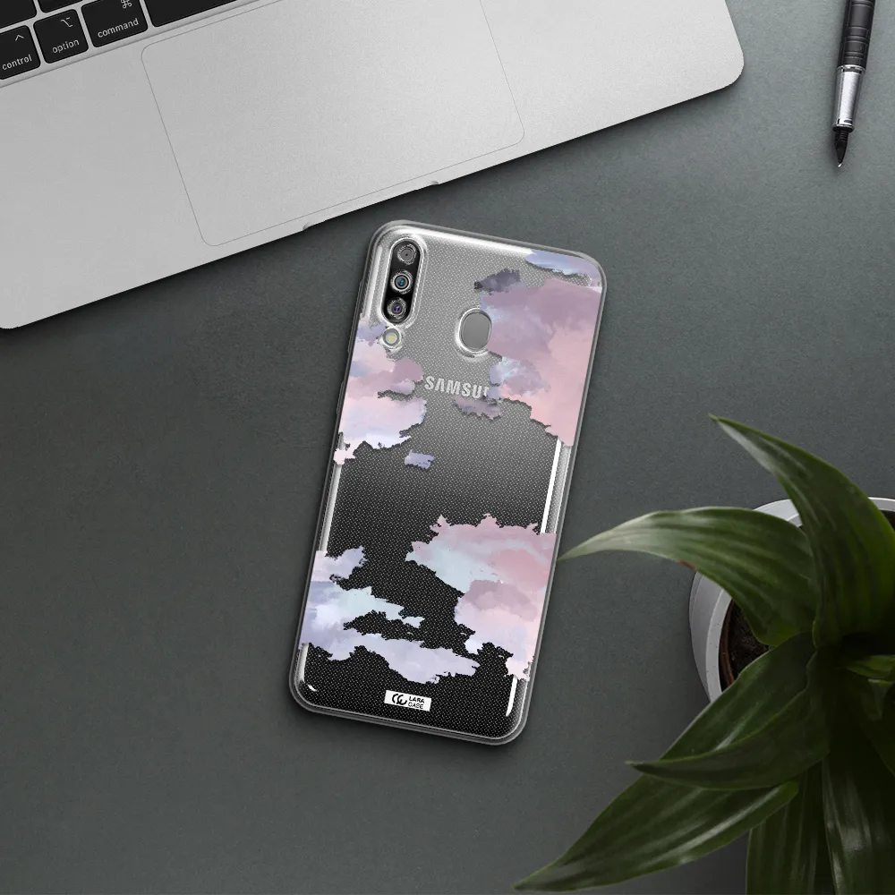 A Close-Up Of A Cloud Samsung M30 Clear Tpu Case