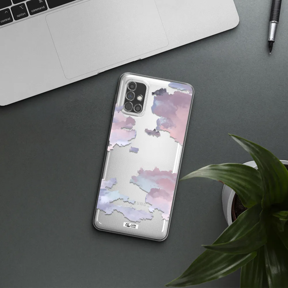 A Close-Up Of A Cloud Samsung M51 Clear Tpu Case