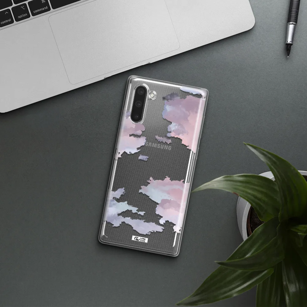 A Close-Up Of A Cloud Samsung Note 10 Clear Tpu Case