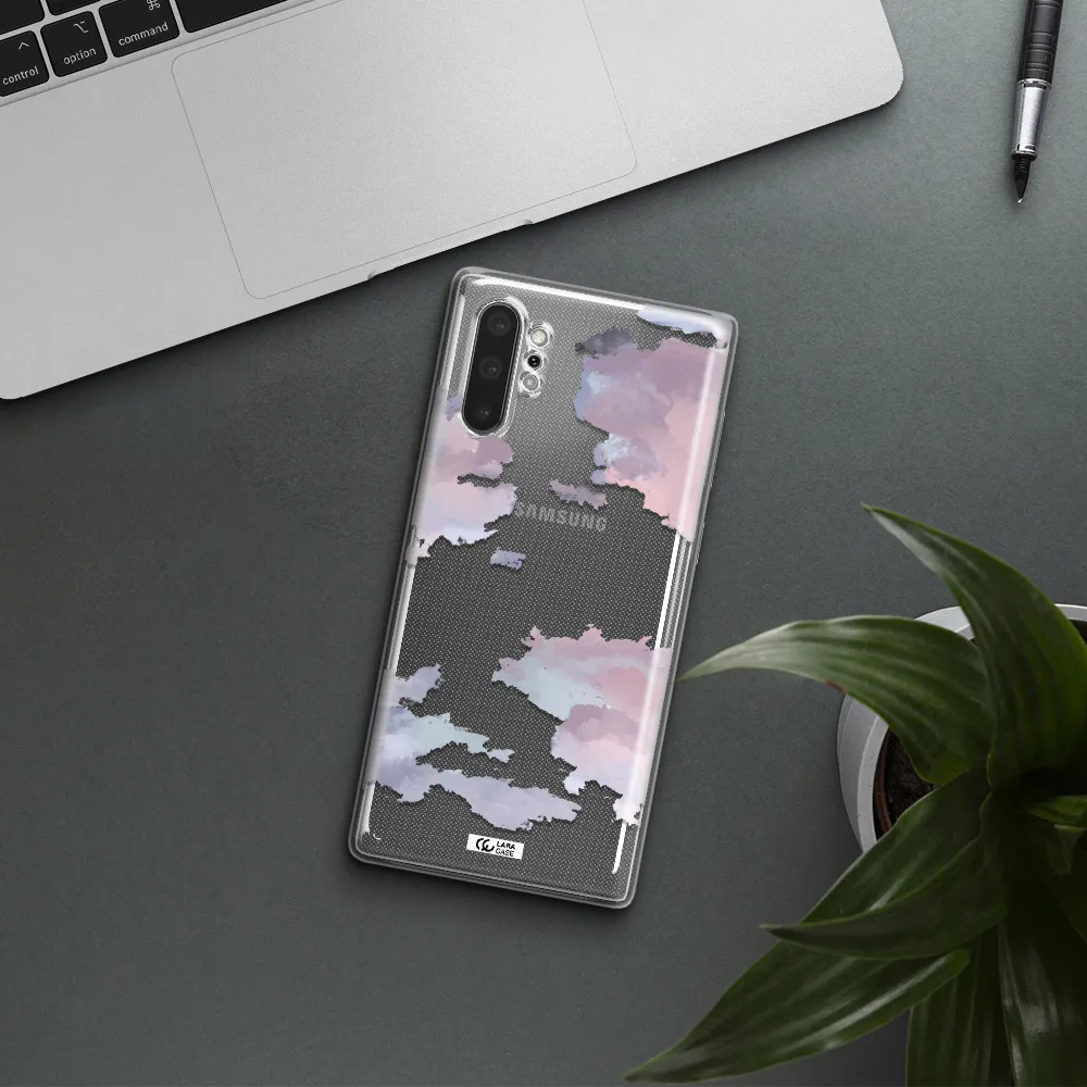 A Close-Up Of A Cloud Samsung Note 10 Plus Clear Tpu Case
