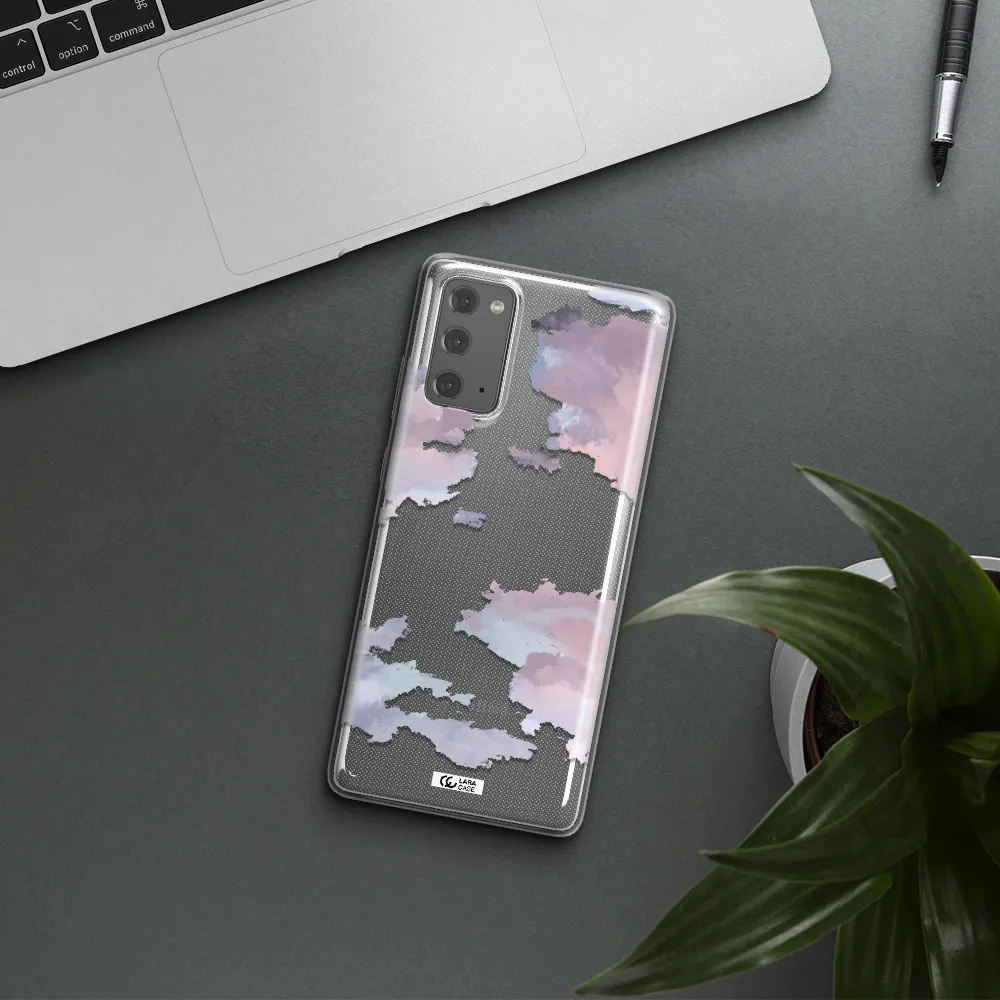 A Close-Up Of A Cloud Samsung Note 20 Clear Tpu Case