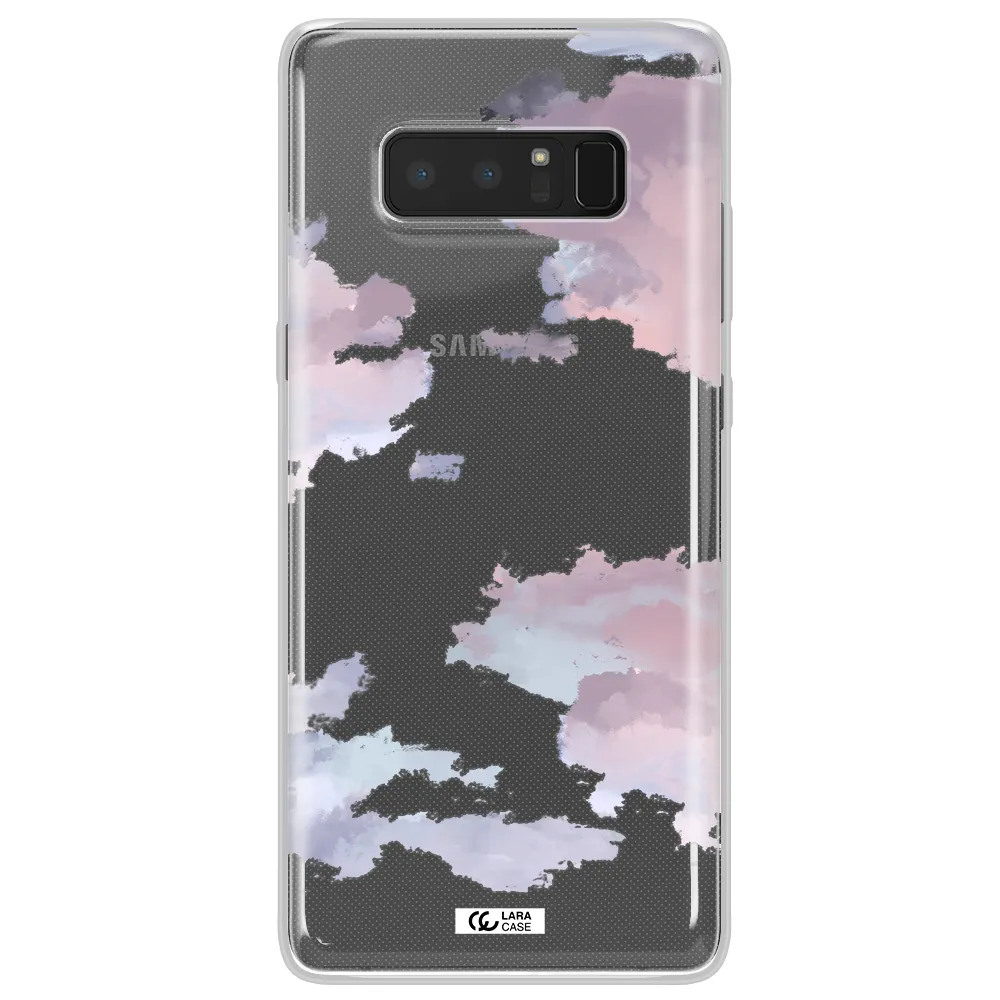 A Close-Up Of A Cloud Samsung Note 8 Clear Tpu Case