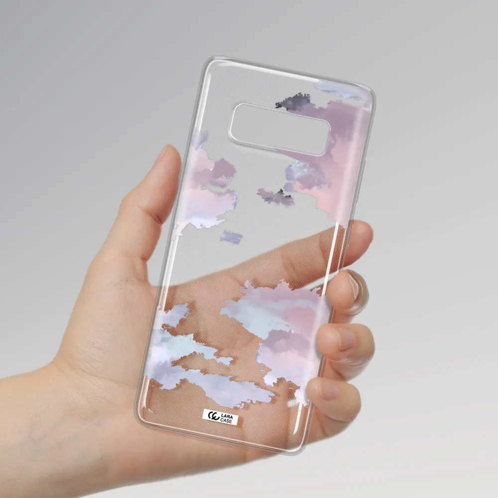 A Close-Up Of A Cloud Samsung Note 8 Clear Tpu Case