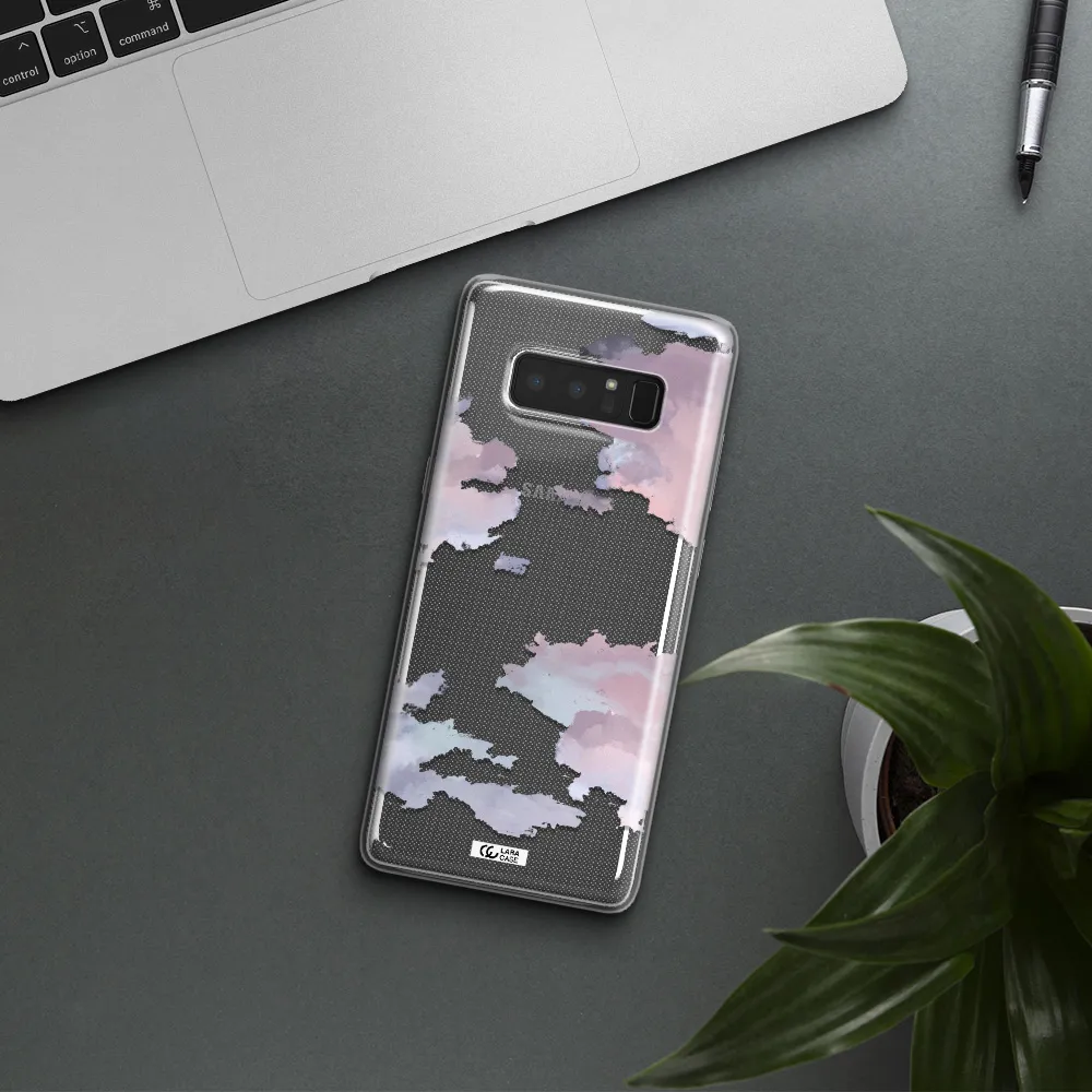 A Close-Up Of A Cloud Samsung Note 8 Clear Tpu Case