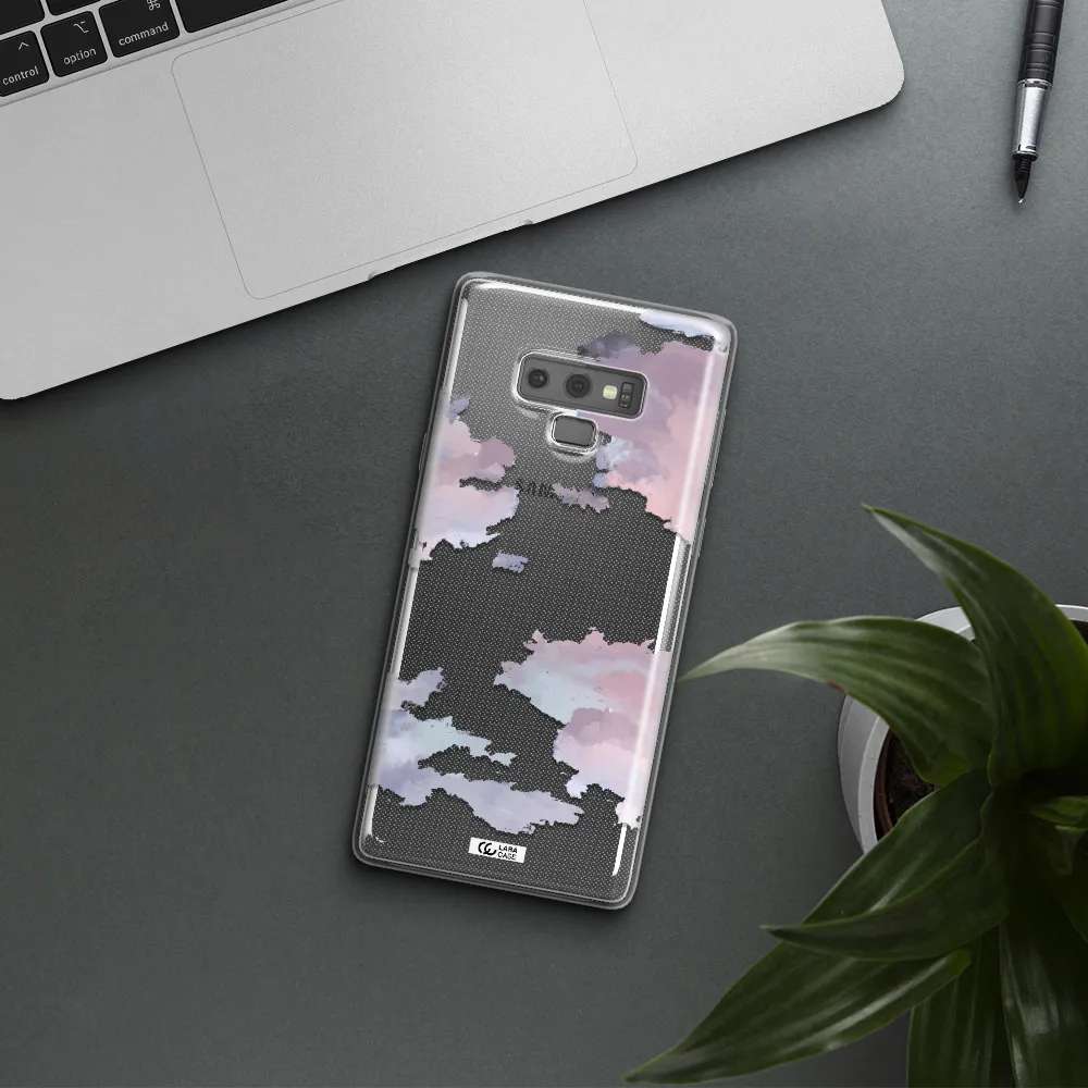 A Close-Up Of A Cloud Samsung Note 9 Clear Tpu Case