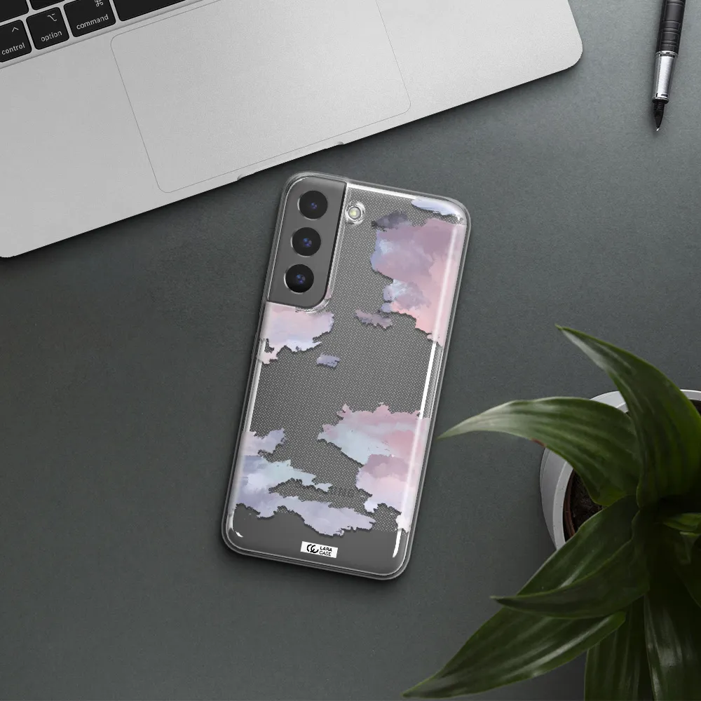 A Close-Up Of A Cloud Samsung S 22 Clear Tpu Case