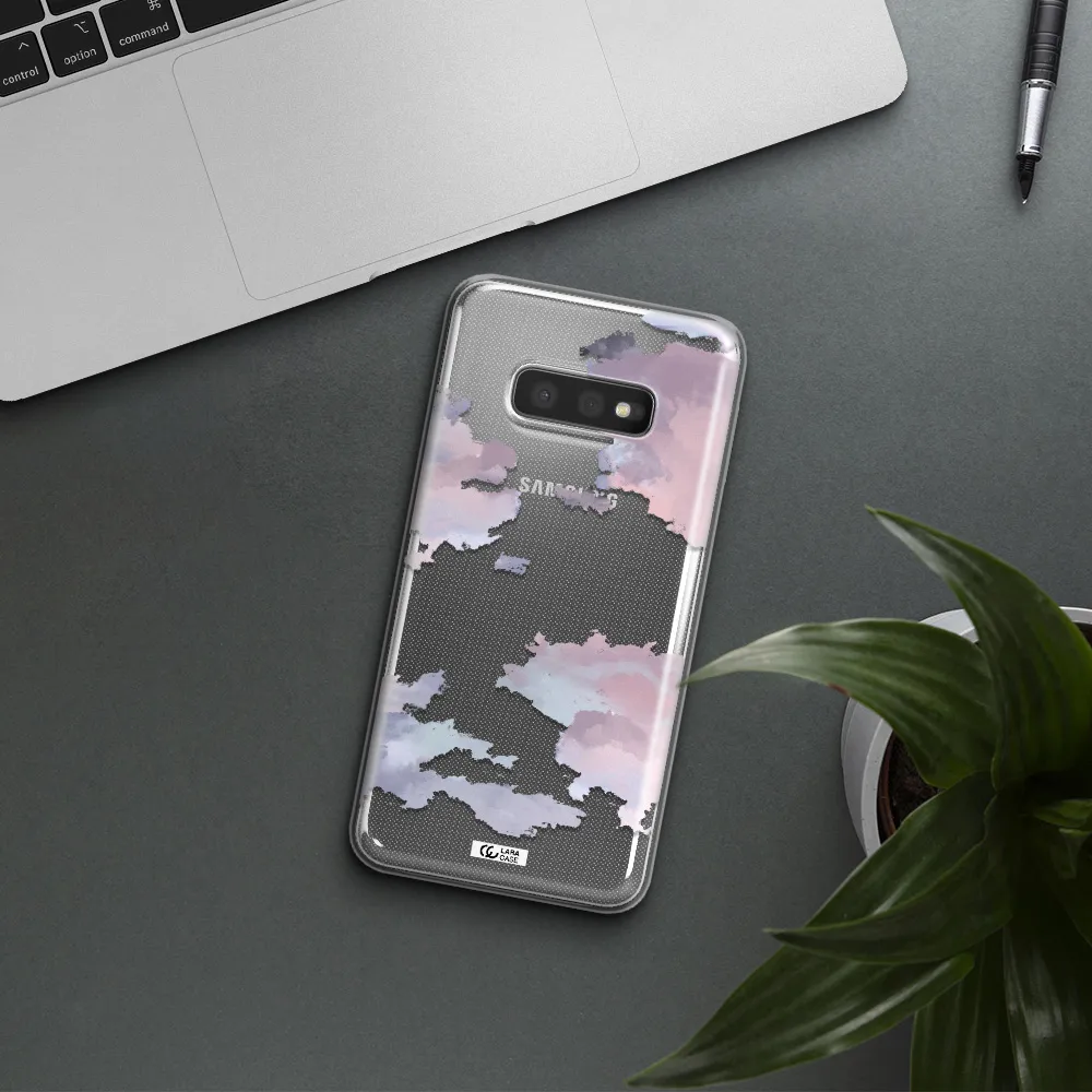 A Close-Up Of A Cloud Samsung S10E Clear Tpu Case