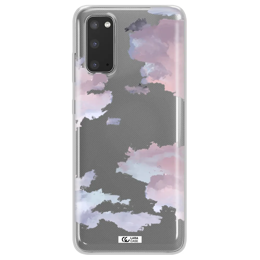 A Close-Up Of A Cloud Samsung S20 Clear Tpu Case