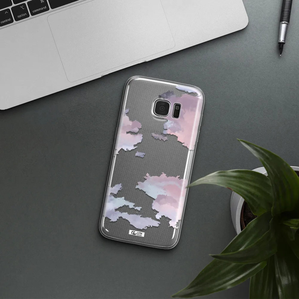 A Close-Up Of A Cloud Samsung S7 Edge Clear Tpu Case