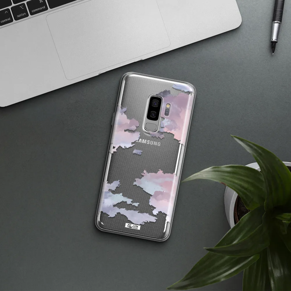 A Close-Up Of A Cloud Samsung S9 Plus Clear Tpu Case