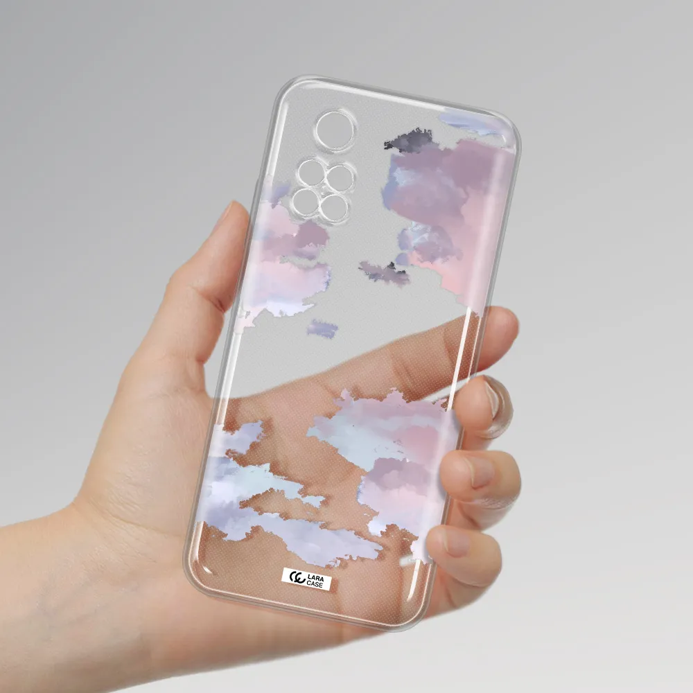 A Close-Up Of A Cloud Xiaomi Poco M4 Pro 4G Clear Tpu Case