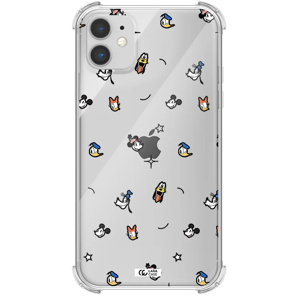 disney face pattern Apple iPhone 11 Clear PC Case