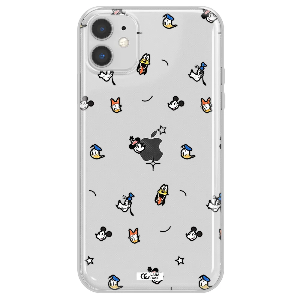 Disney Face Pattern Apple Iphone 11 Clear Tpu Case