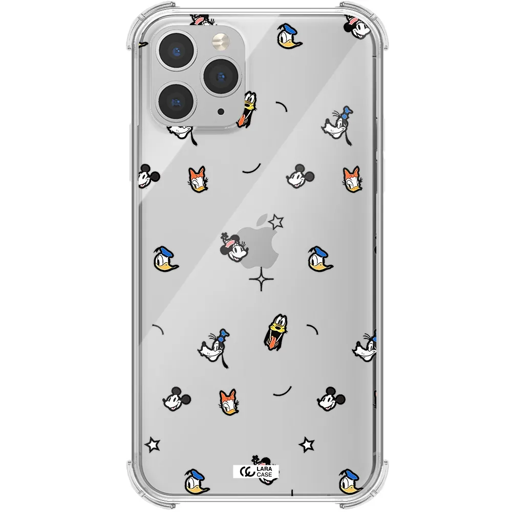 disney face pattern Apple iPhone 11 pro max Clear PC Case