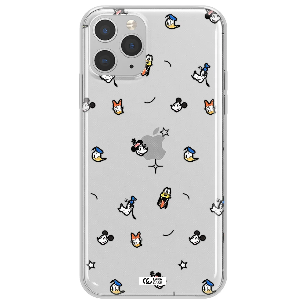 Disney Face Pattern Apple Iphone 11 Pro Max Clear Tpu Case