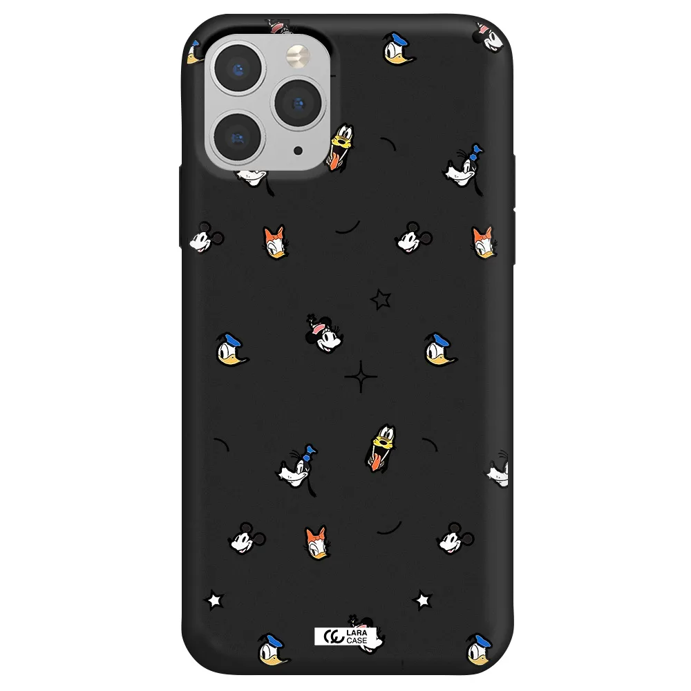 disney face pattern Apple iPhone 11 pro Silicone black Case