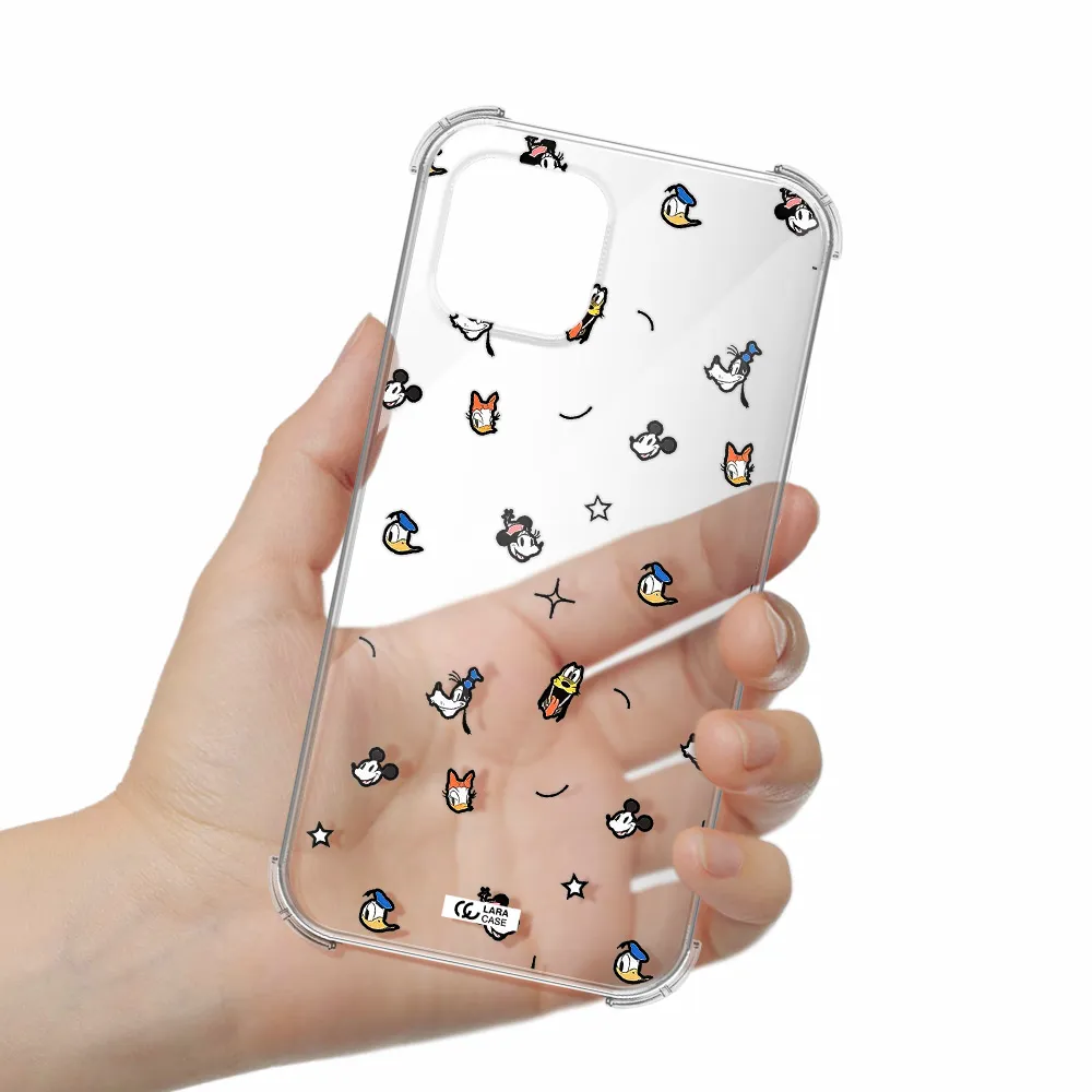 disney face pattern Apple iPhone 12 mini Clear PC Case