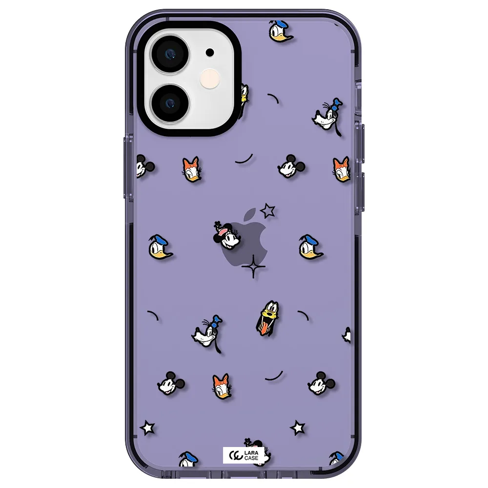 disney face pattern Apple iPhone 12 mini impact Lilac Case