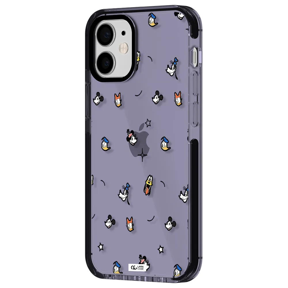 disney face pattern Apple iPhone 12 mini impact Lilac Case