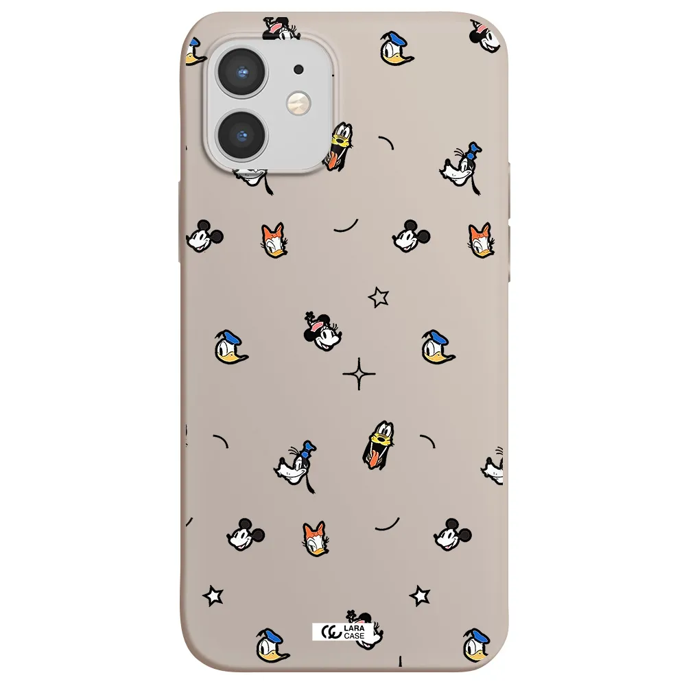disney face pattern Apple iPhone 12 mini Silicone Stone Case