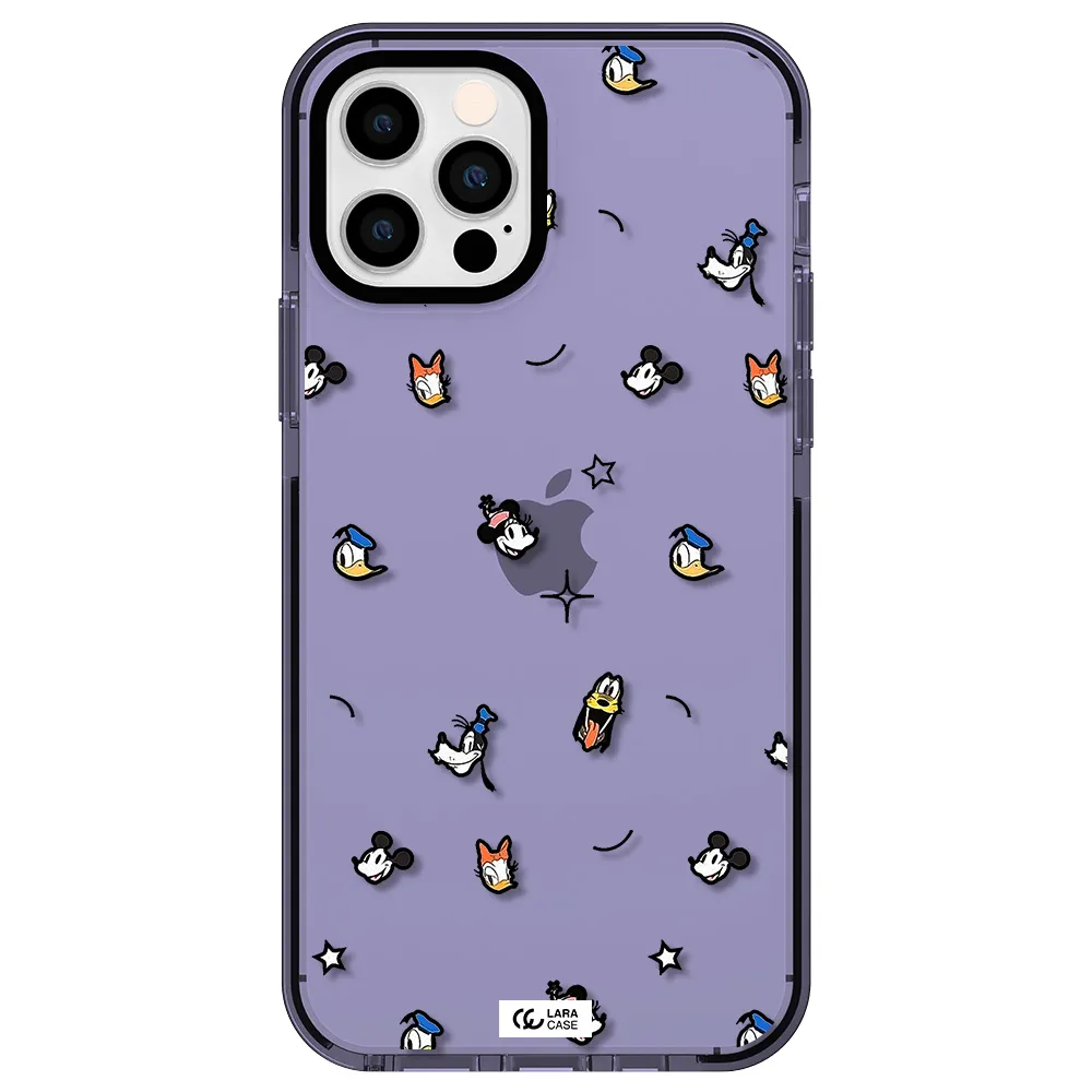 disney face pattern Apple iPhone 12 pro impact Lilac Case