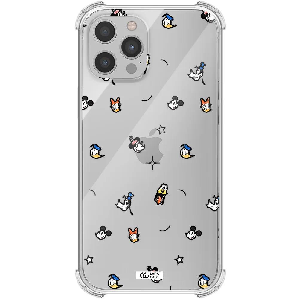 disney face pattern Apple iPhone 12 pro max Clear PC Case