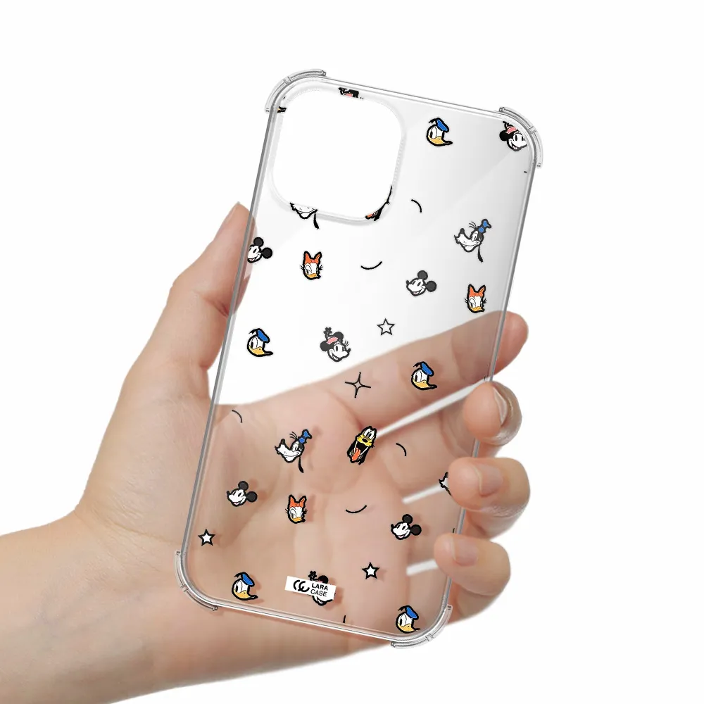 disney face pattern Apple iPhone 13 Clear PC Case