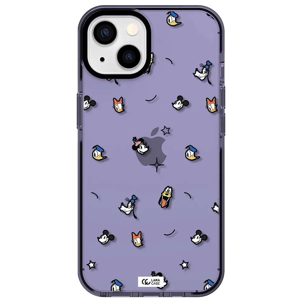 disney face pattern Apple iPhone 13 impact Lilac Case