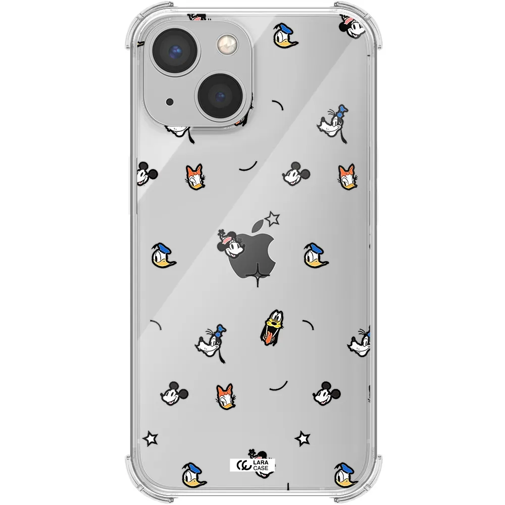 disney face pattern Apple iPhone 13 mini Clear PC Case