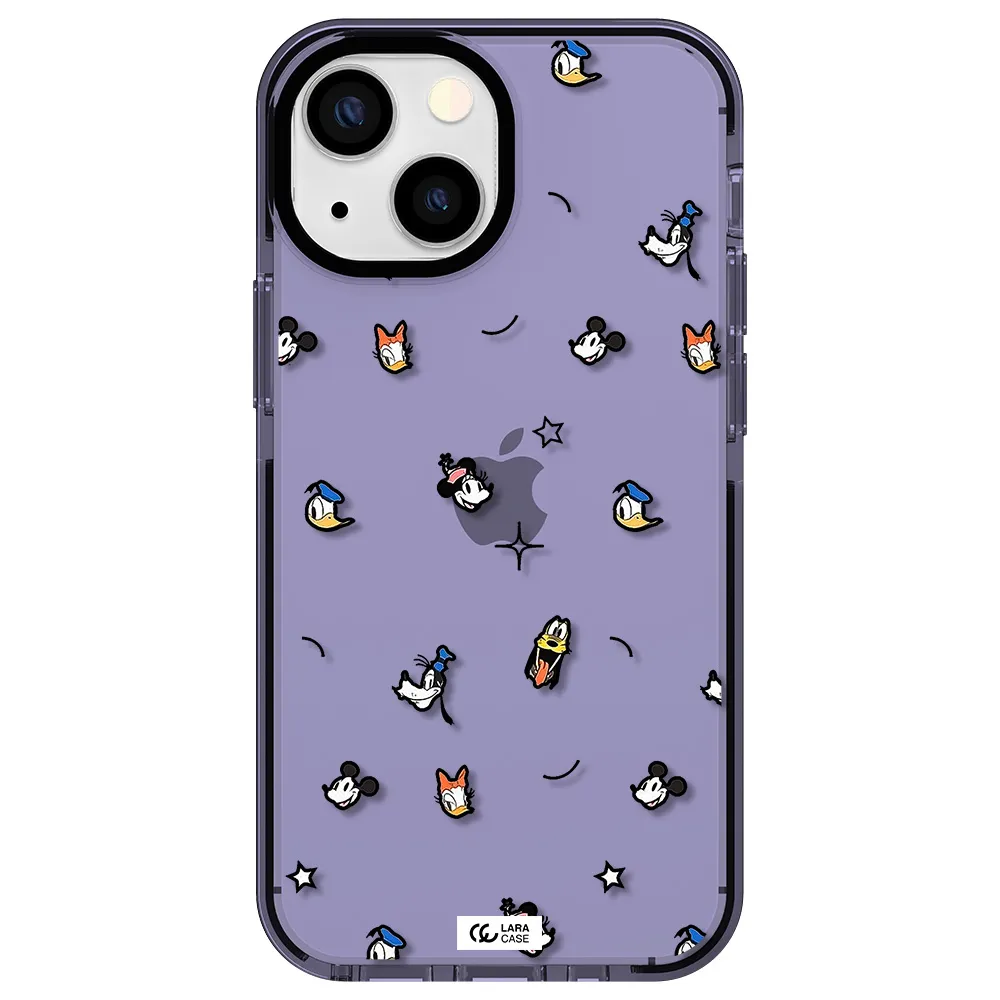 disney face pattern Apple iPhone 13 mini impact Lilac Case