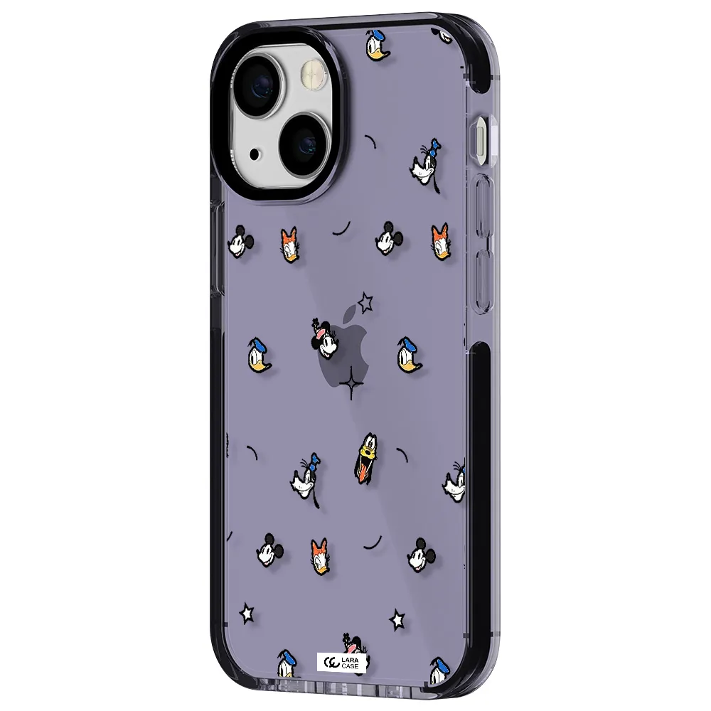 disney face pattern Apple iPhone 13 mini impact Lilac Case