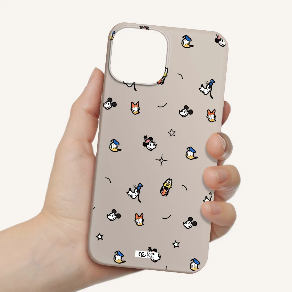 disney face pattern Apple iPhone 13 mini Silicone Stone Case
