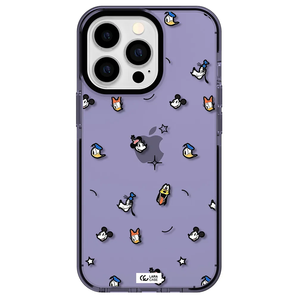 disney face pattern Apple iPhone 13 Pro impact Lilac Case