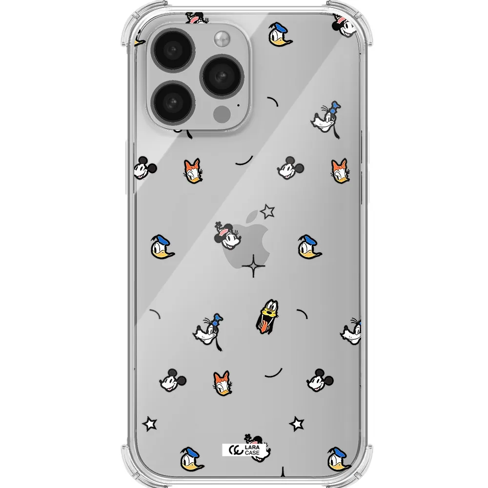 disney face pattern Apple iPhone 13 Pro Max Clear PC Case