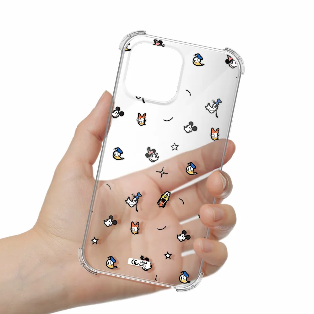disney face pattern Apple iPhone 13 Pro Max Clear PC Case