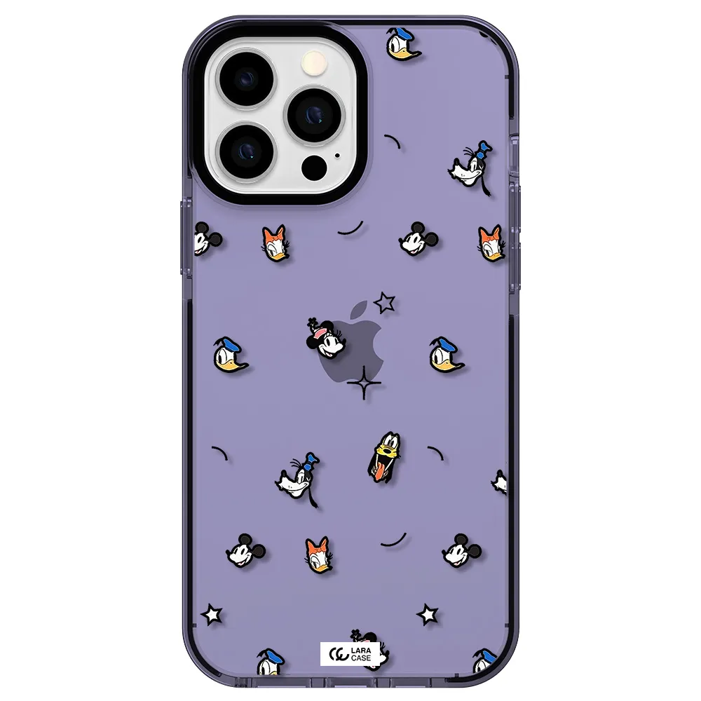 disney face pattern Apple iPhone 13 Pro Max impact Lilac Case