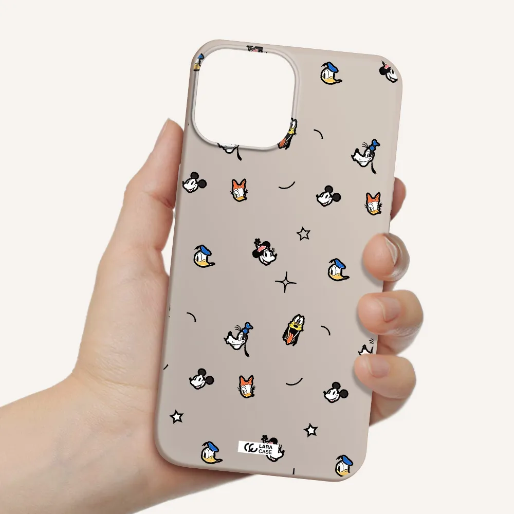 disney face pattern Apple iPhone 13 Silicone Stone Case