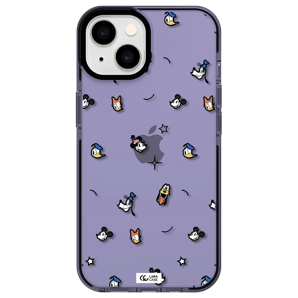 disney face pattern Apple iPhone 14 impact Lilac Case