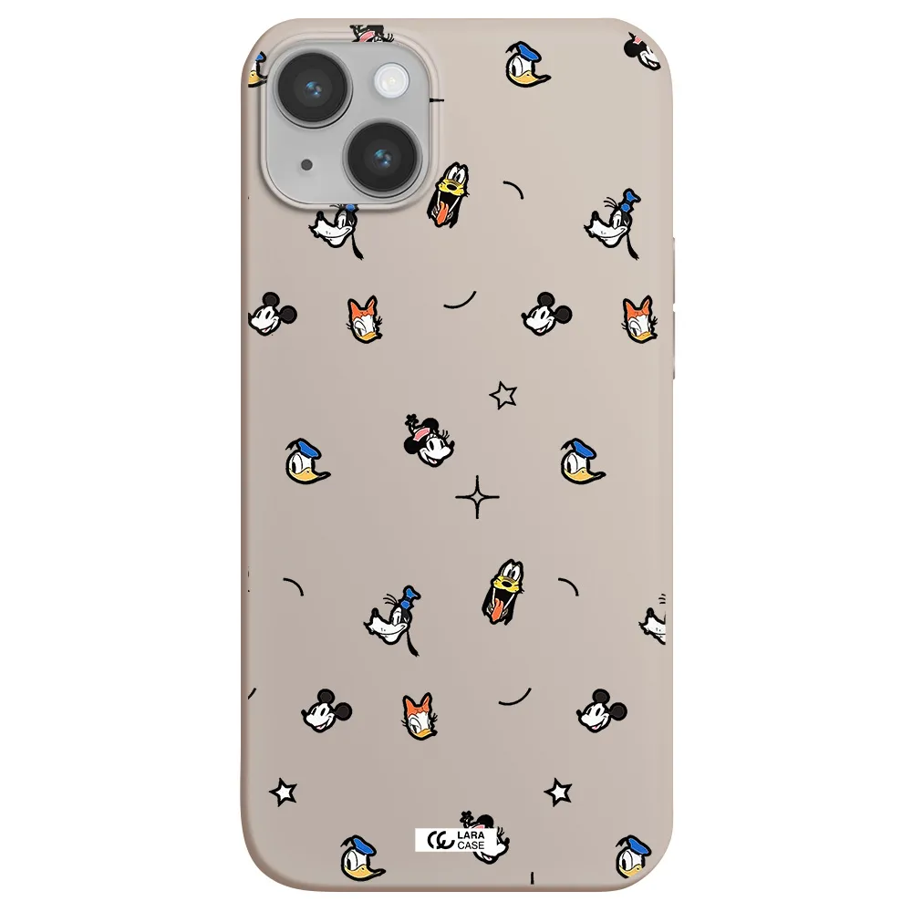 disney face pattern Apple iPhone 14 plus Silicone Stone Case
