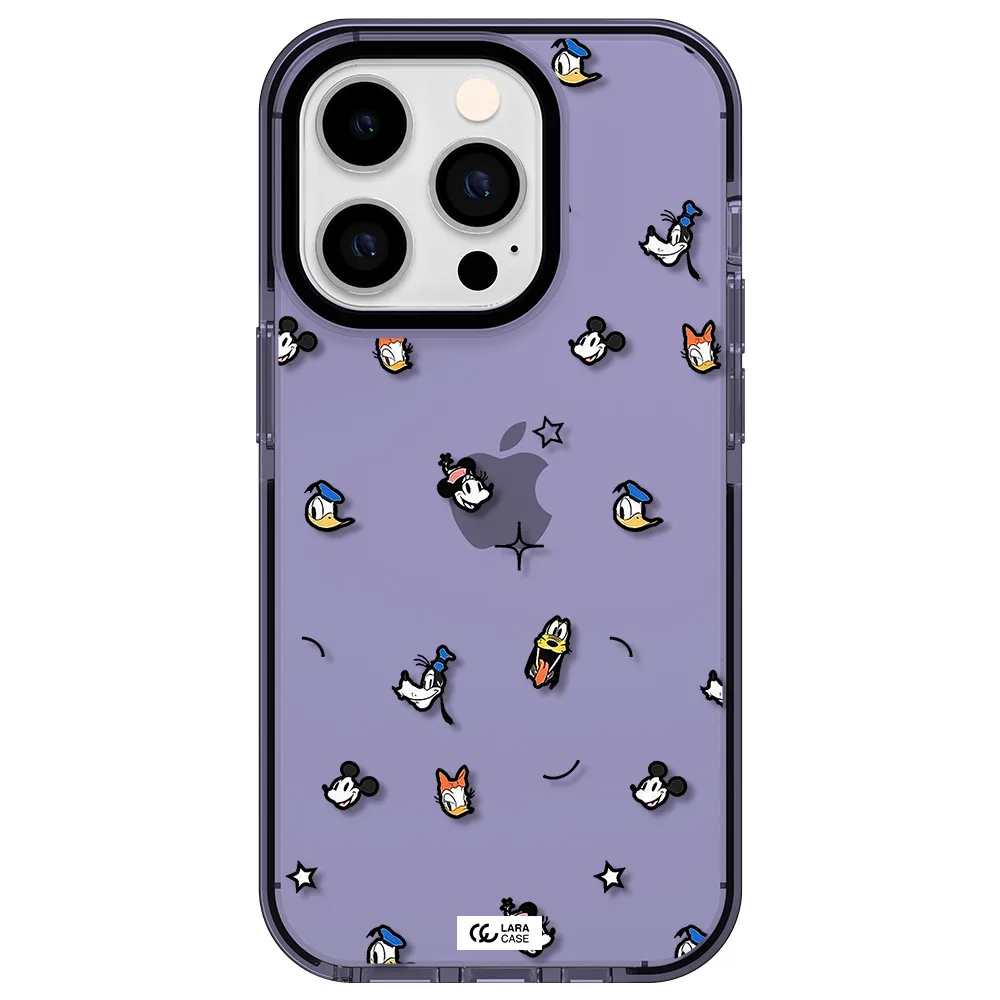 disney face pattern Apple iPhone 14 pro impact Lilac Case
