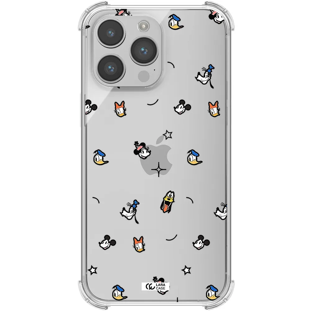 disney face pattern Apple iPhone 14 pro max Clear PC Case