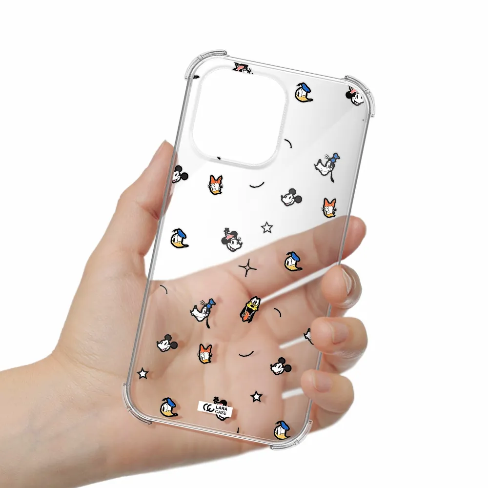 disney face pattern Apple iPhone 14 pro max Clear PC Case