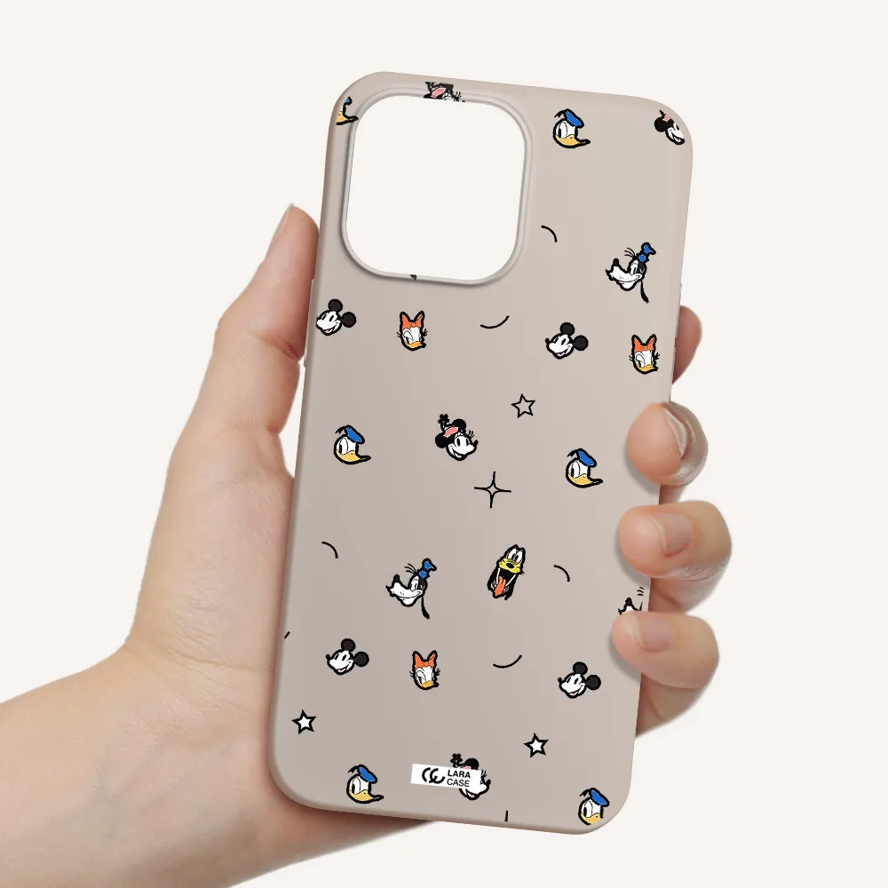 disney face pattern Apple iPhone 14 pro max Silicone Stone Case