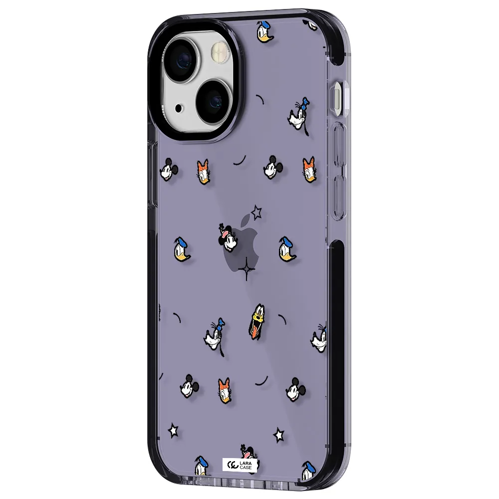 disney face pattern Apple iPhone 15 impact Lilac Case