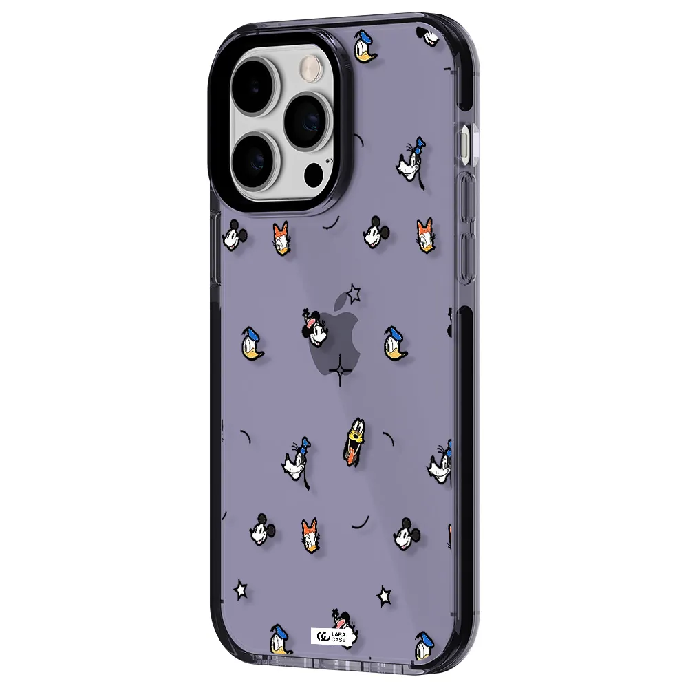disney face pattern Apple iPhone 15 Pro impact Lilac Case